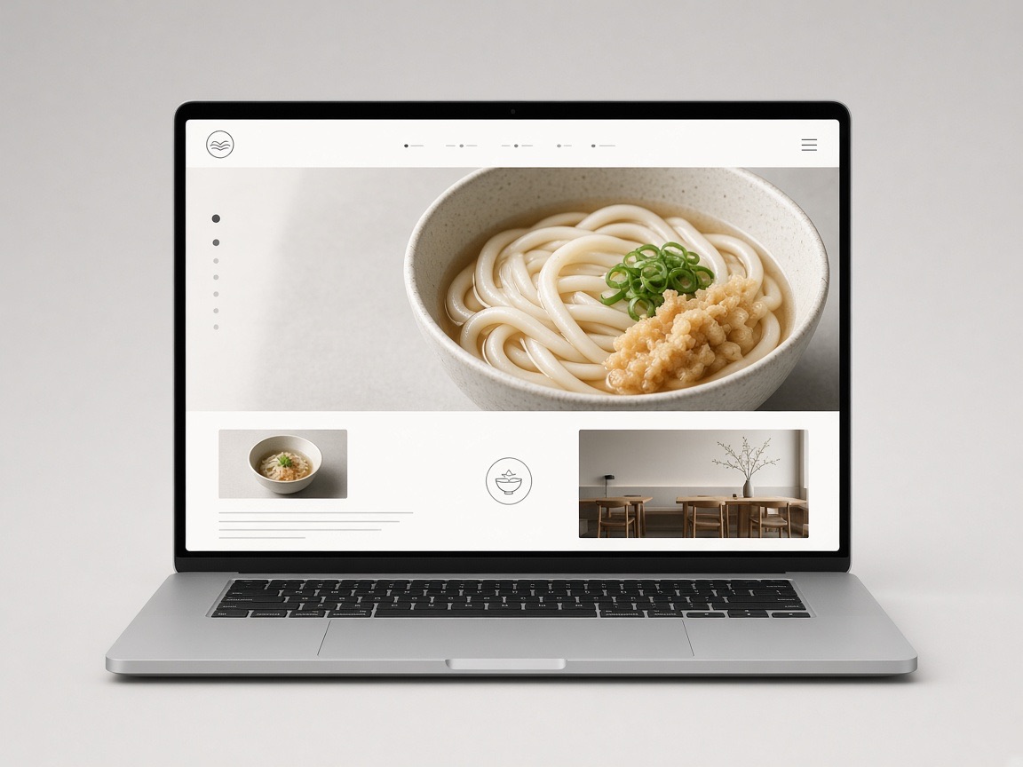 老舗うどん店 ブランドサイト制作のイメージ